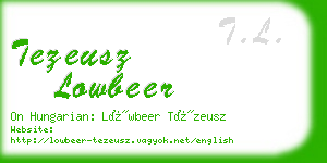 tezeusz lowbeer business card